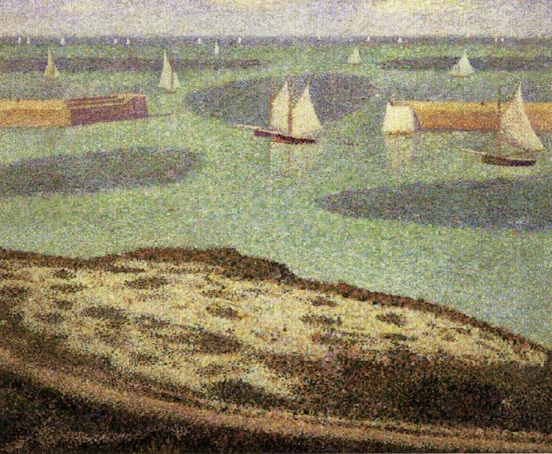 Georges Seurat Port-en-Bessin,Entrance to the Harbor
